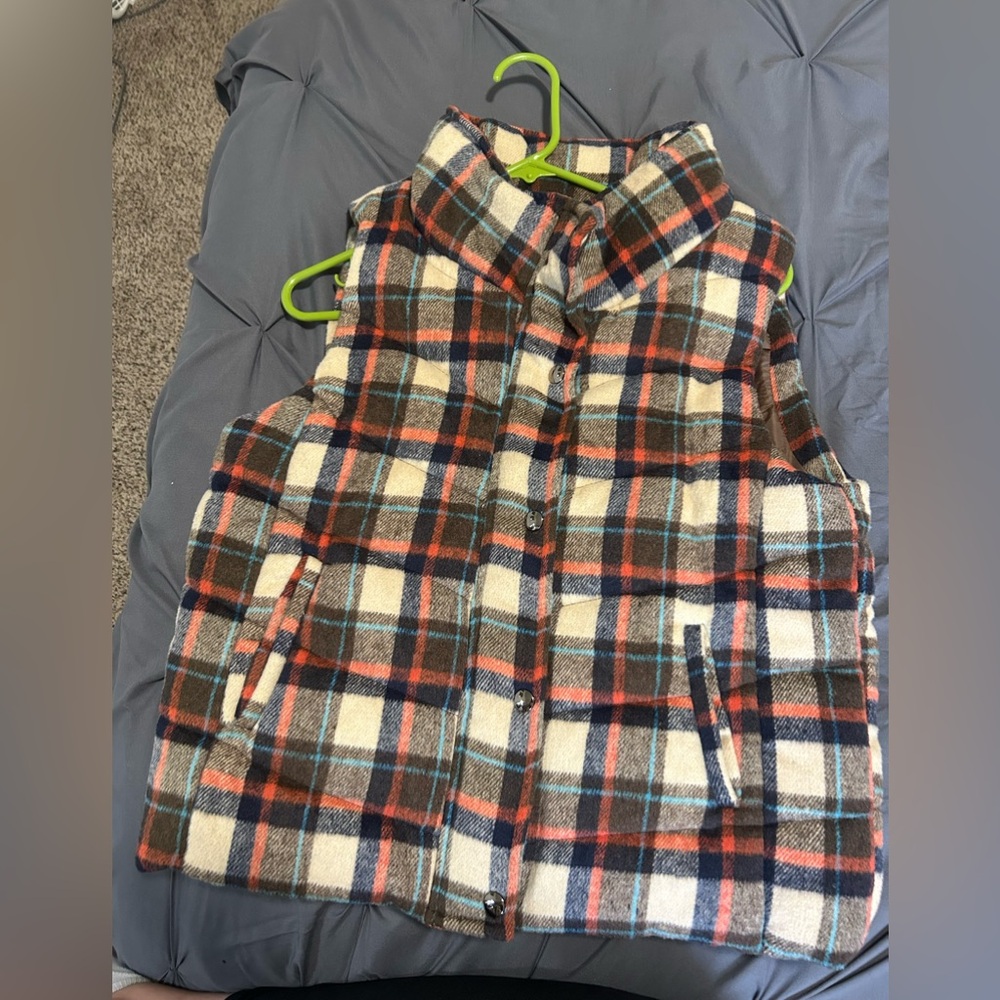 Fall plaid vest